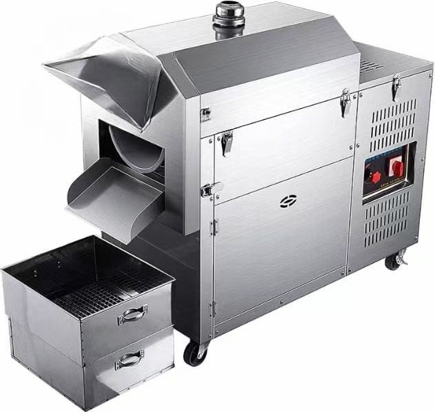 電気栗焙煎機 自動ナッツピーナッツ焙煎機 速度15～17rpm 分 調整 な温度と正 逆回転 15～20KG hの生産 均一な加熱