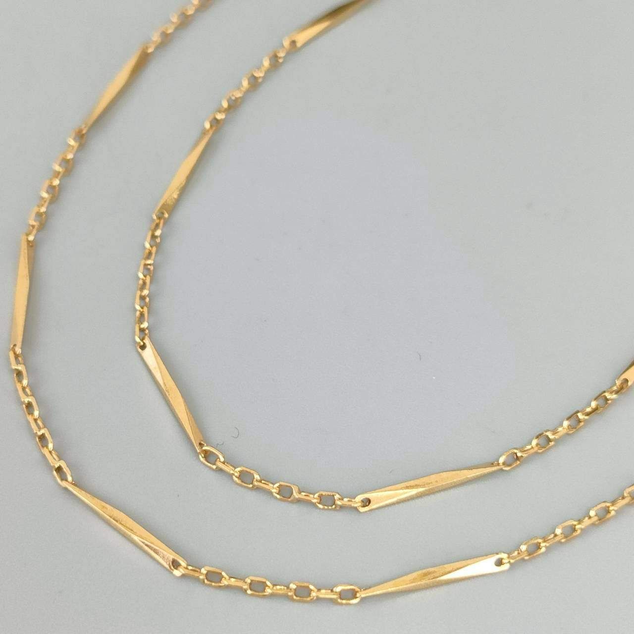 K18ネックレス切子チェーンネックレス刻印あり netrebirth_is230626txc03