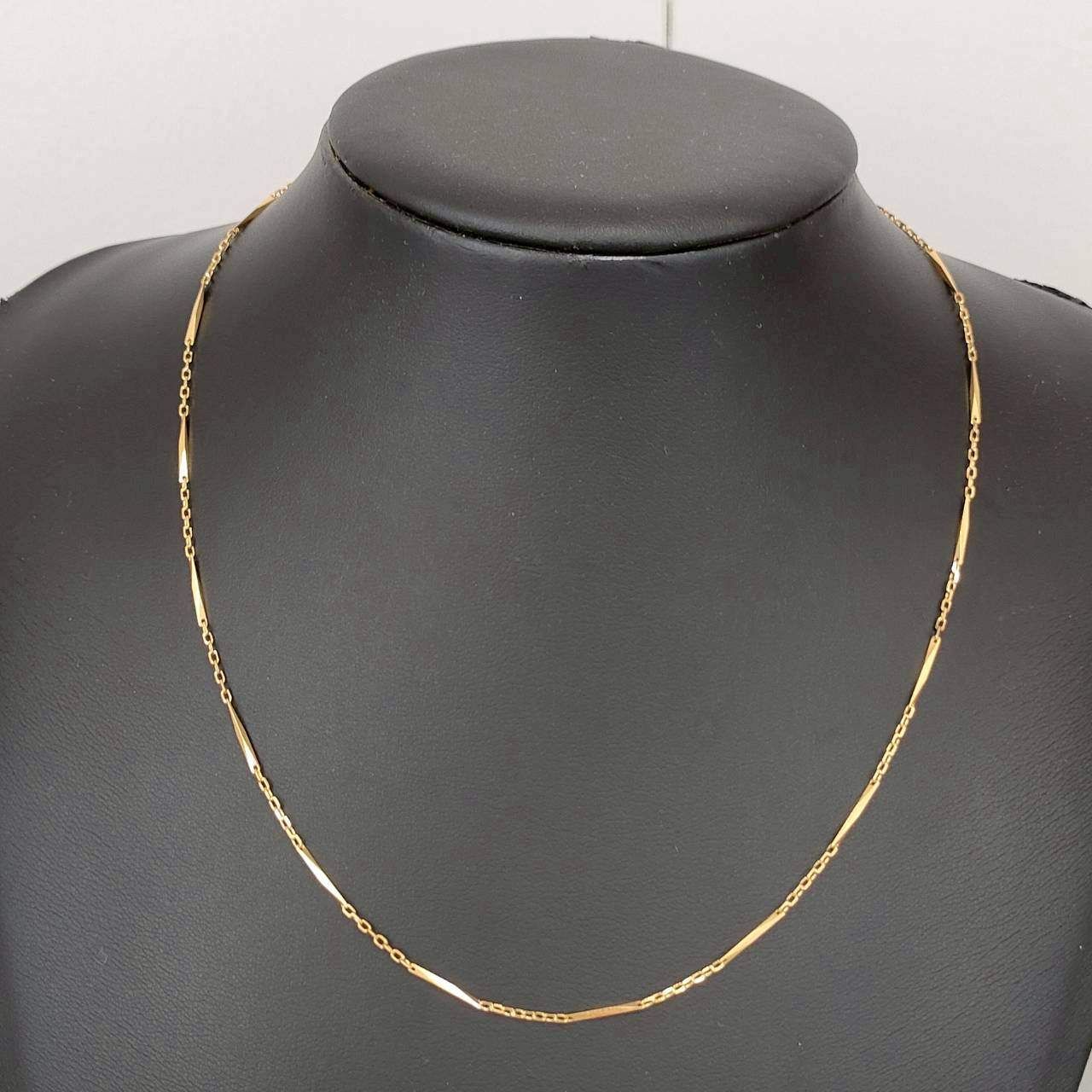 18金 K18 切子チェーン ネックレス 造幣局刻印 レディース 3.64g 44