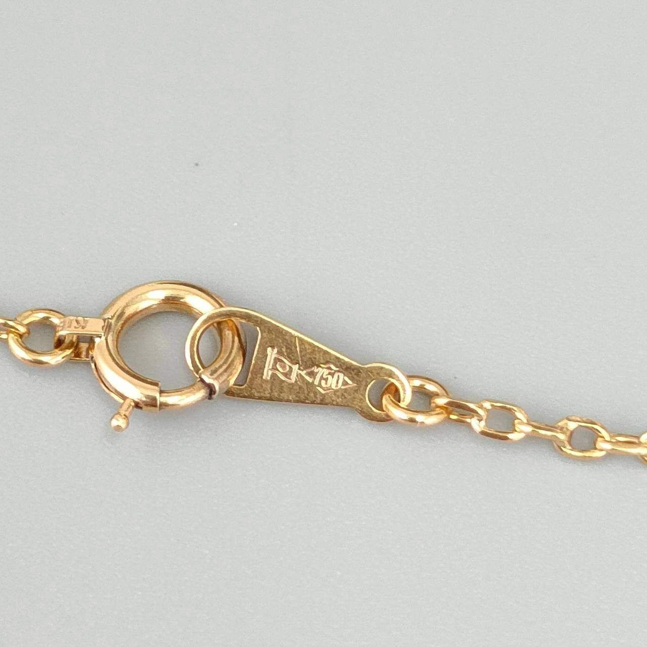 18金 K18 切子チェーン ネックレス 造幣局刻印 レディース 3.64g 44