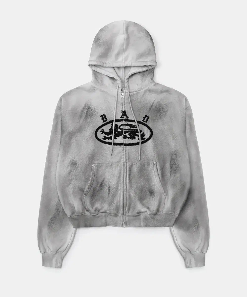 BADBLOOD バッドブラッド ライオン パッチ WHO ジップアップ - カーブ ジョガー ウォッシュド 白