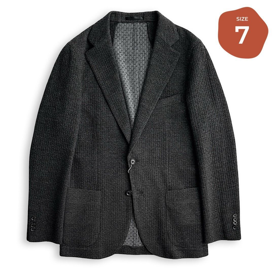 526 MASTER BUNNY EDITION マスターバニーエディション 定価52 800円 メンズ ジャケット サッカー生地 グレー ストレッチ ゴルフウェア サイズ7