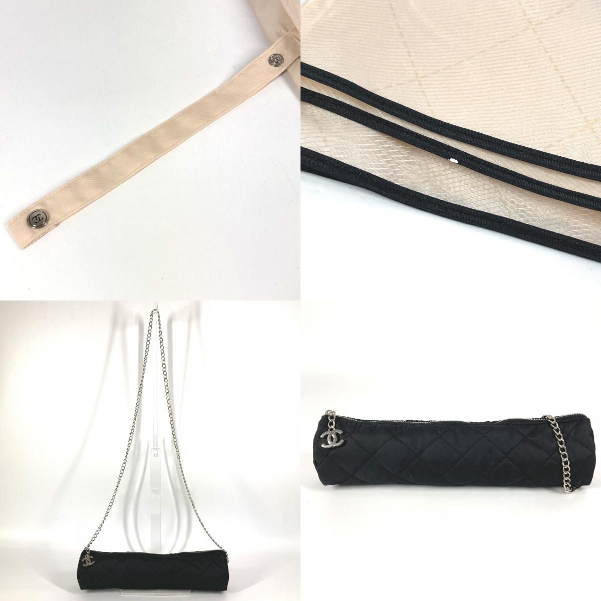 絶対にお買得! CHANEL シャネル 傘 折り畳み傘 アンブレラ ナイロン ブラック 来店をご期待!