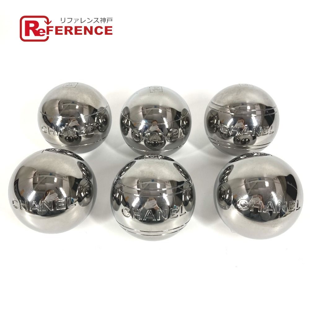 極上の CHANEL シャネル ボール CC ココマーク ペタング ペタンク ボール 6つセット 金属 シルバー 充実の品揃え！
