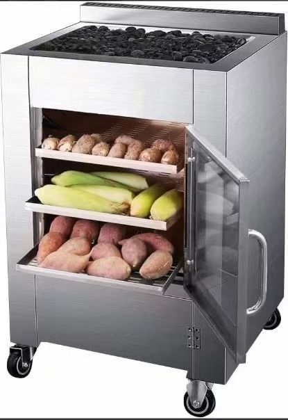 業務用サツマイモ焙煎機 ステンレスガスオーブンローストコーン サツマイモストーブ 焼き芋ストーブ