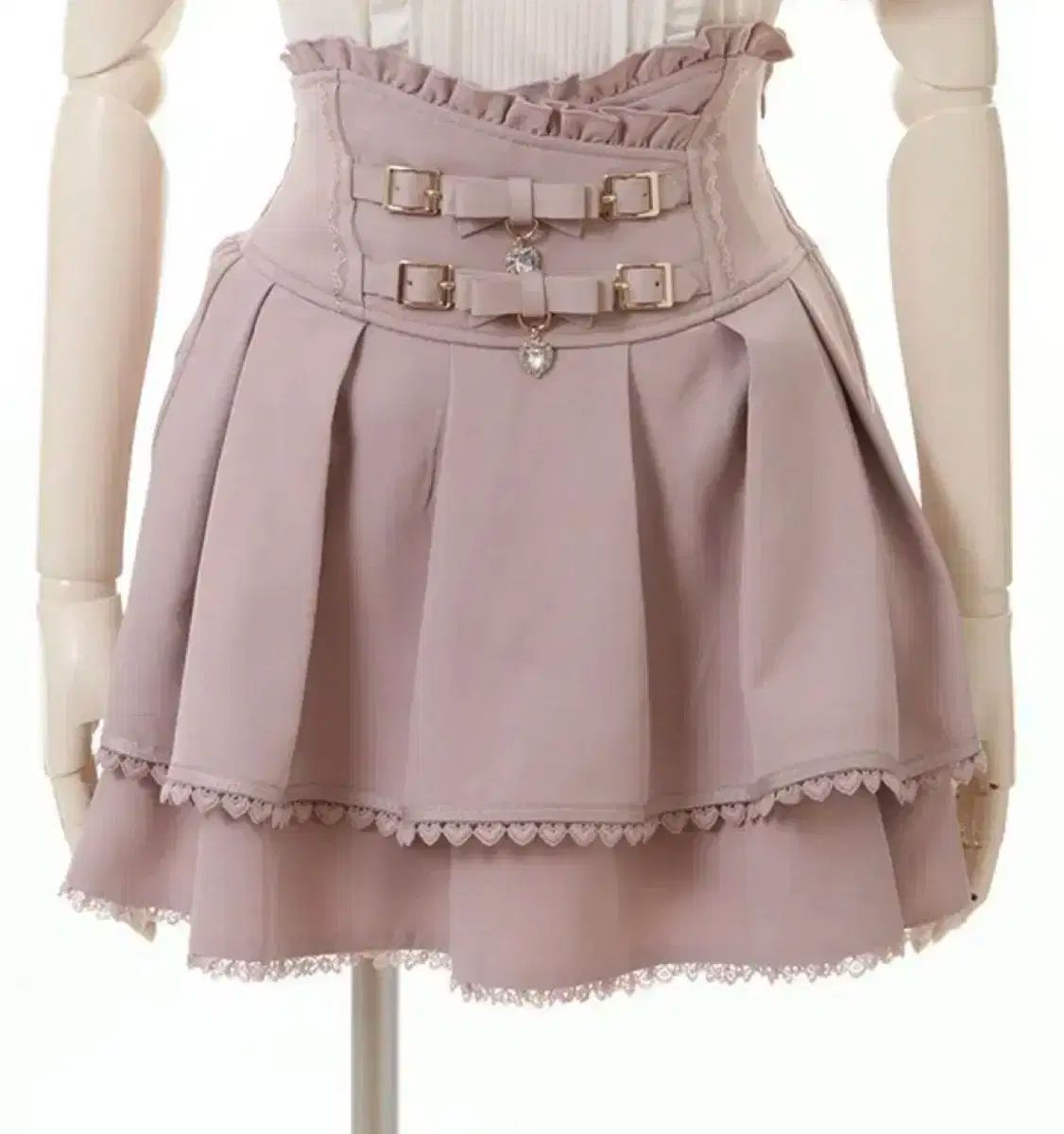 リズリサ 2連 ベルト スカート ピンク 量産型 地雷系 量産型