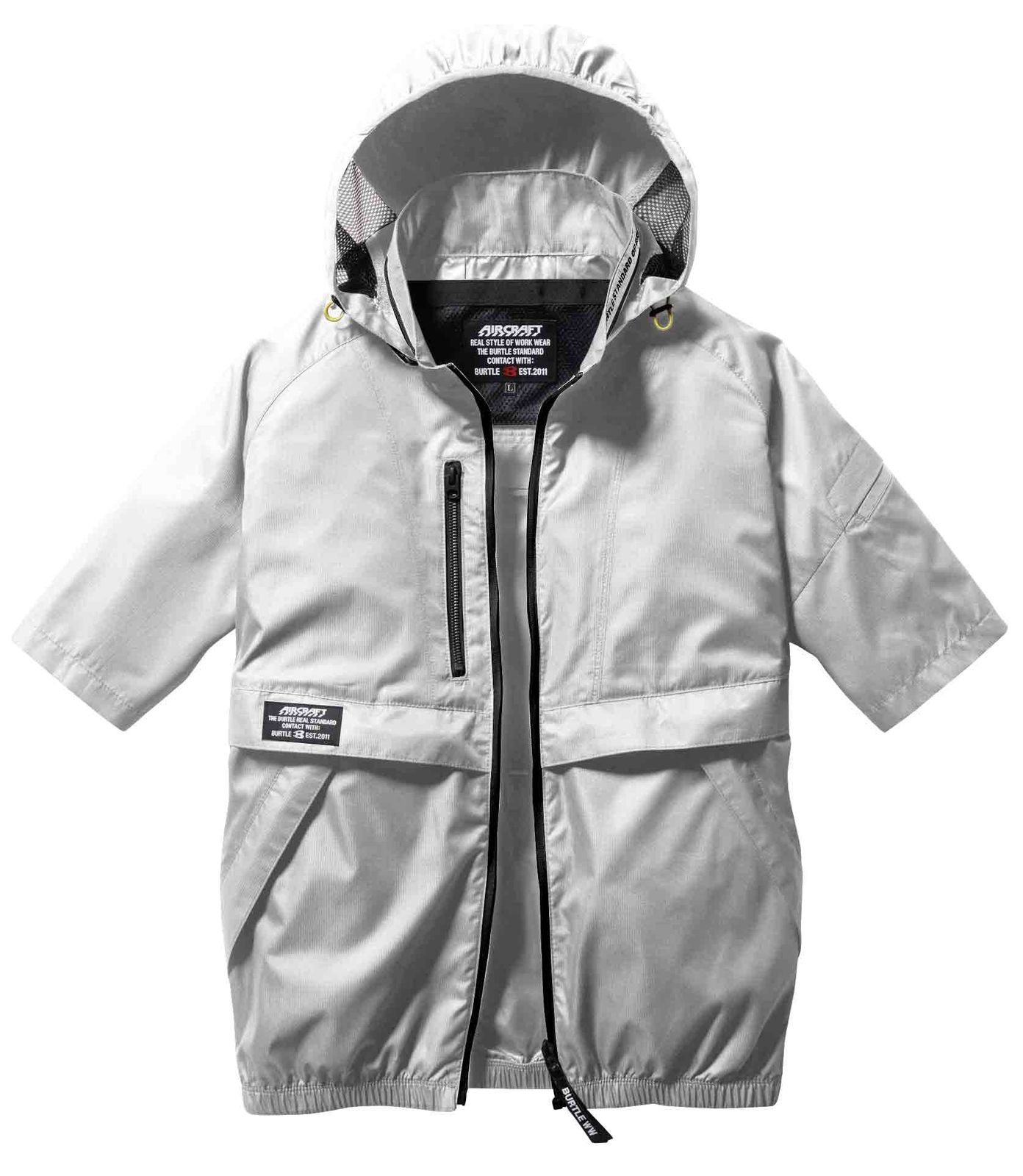 BURTLE バートル エアークラフト半袖ブルゾン ユニセックス 春夏用 シルバー AC1176 5 XXL シルバー Free Size
