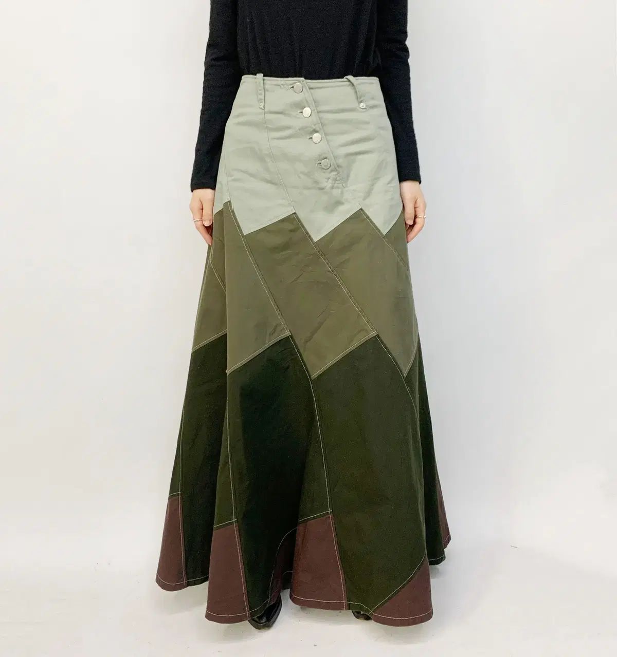 CLUTCH パッチ ロングスカート