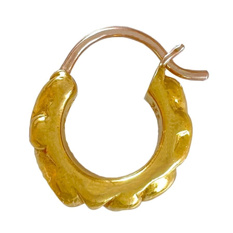 CHROME HEARTS クロムハーツ ピアス 22K タイニースクロール フープ YG