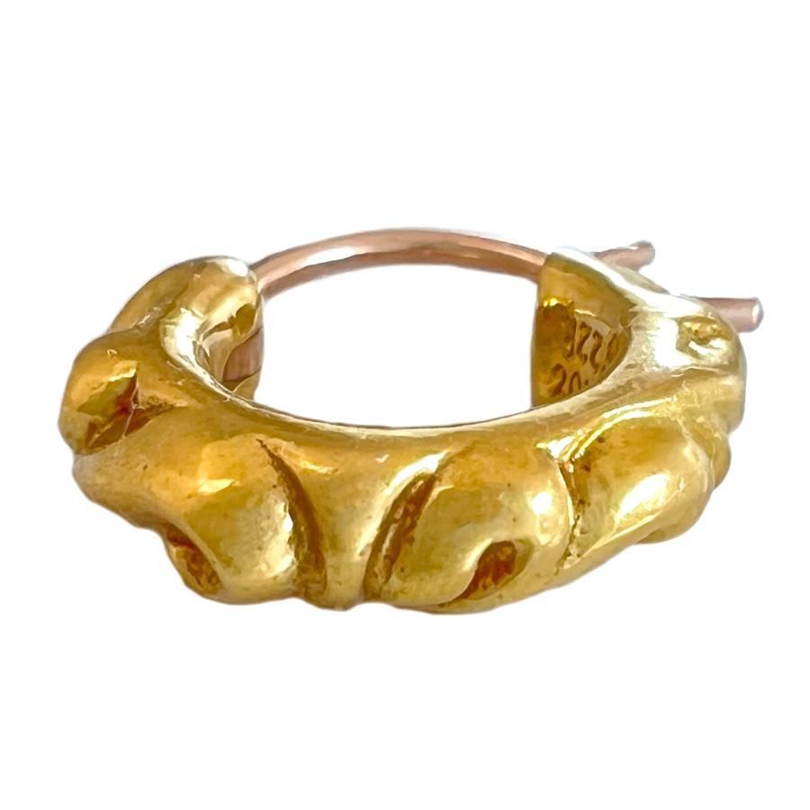 CHROME HEARTS クロムハーツ ピアス 22K タイニースクロール フープ YG