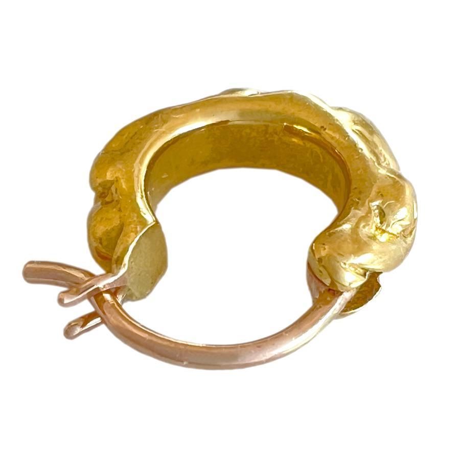 CHROME HEARTS クロムハーツ ピアス 22K タイニースクロール フープ YG