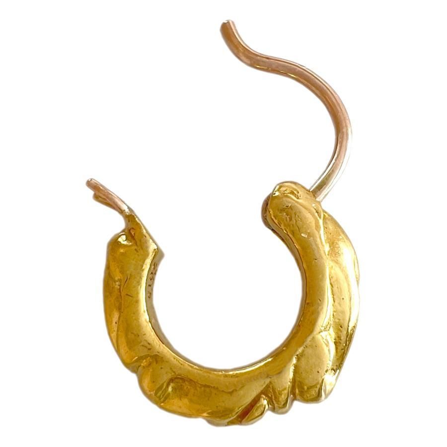 CHROME HEARTS クロムハーツ ピアス 22K タイニースクロール フープ YG