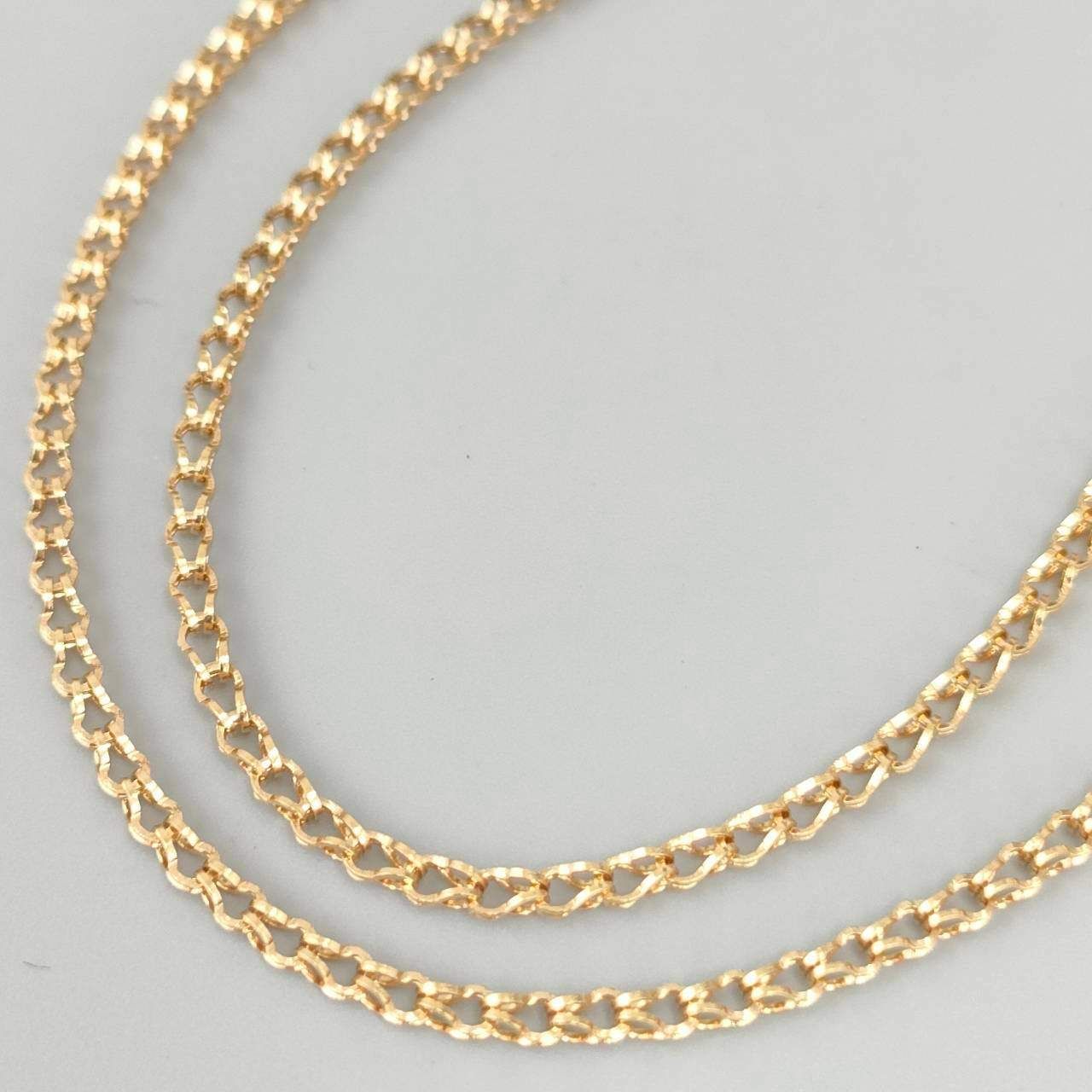 18金 K18 デザインネックレス 造幣局刻印 レディース 4.02g 40㎝ D515