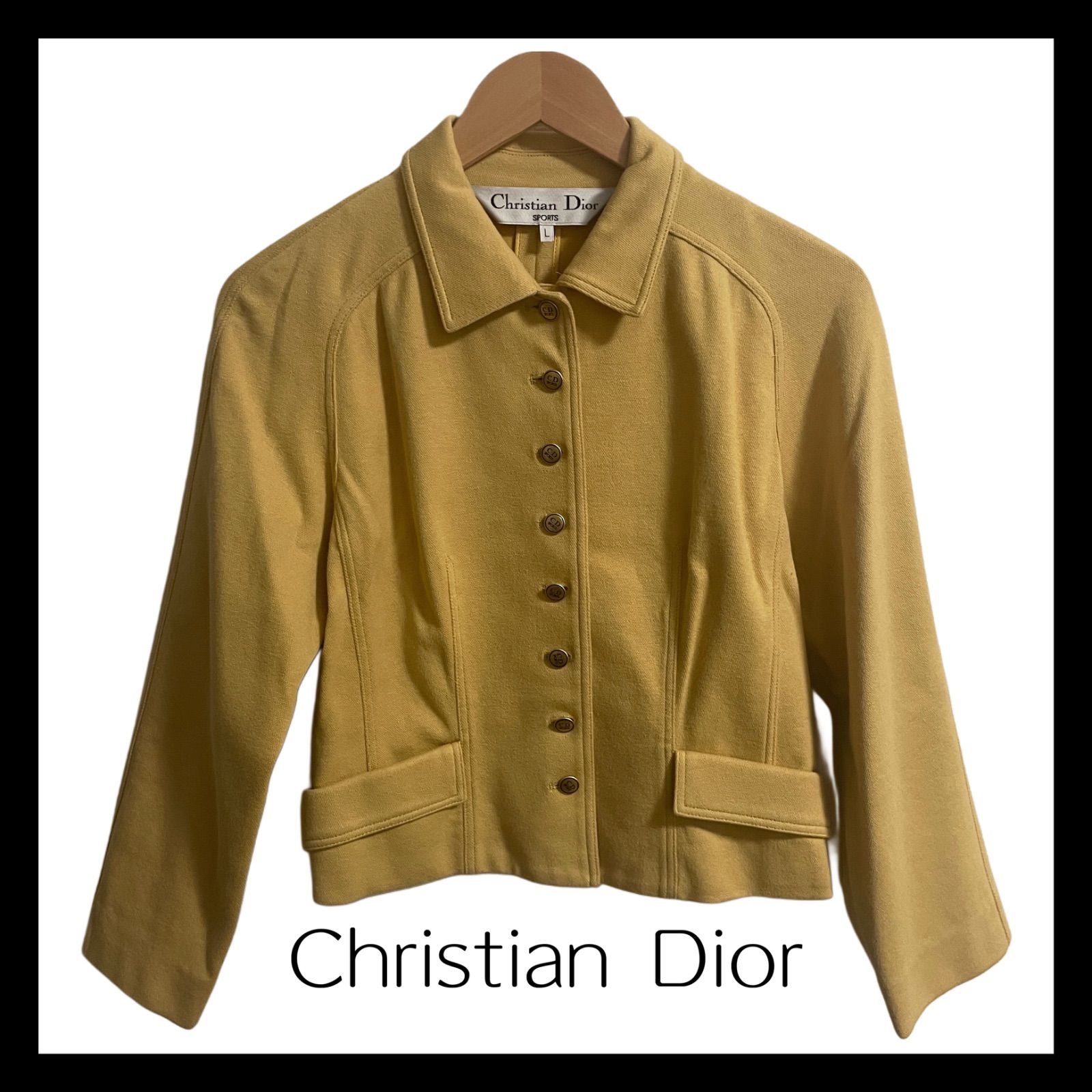 な Dior ディオール 80s〜90s ヴィンテージ レディースジャケット CDロゴ金ボタン