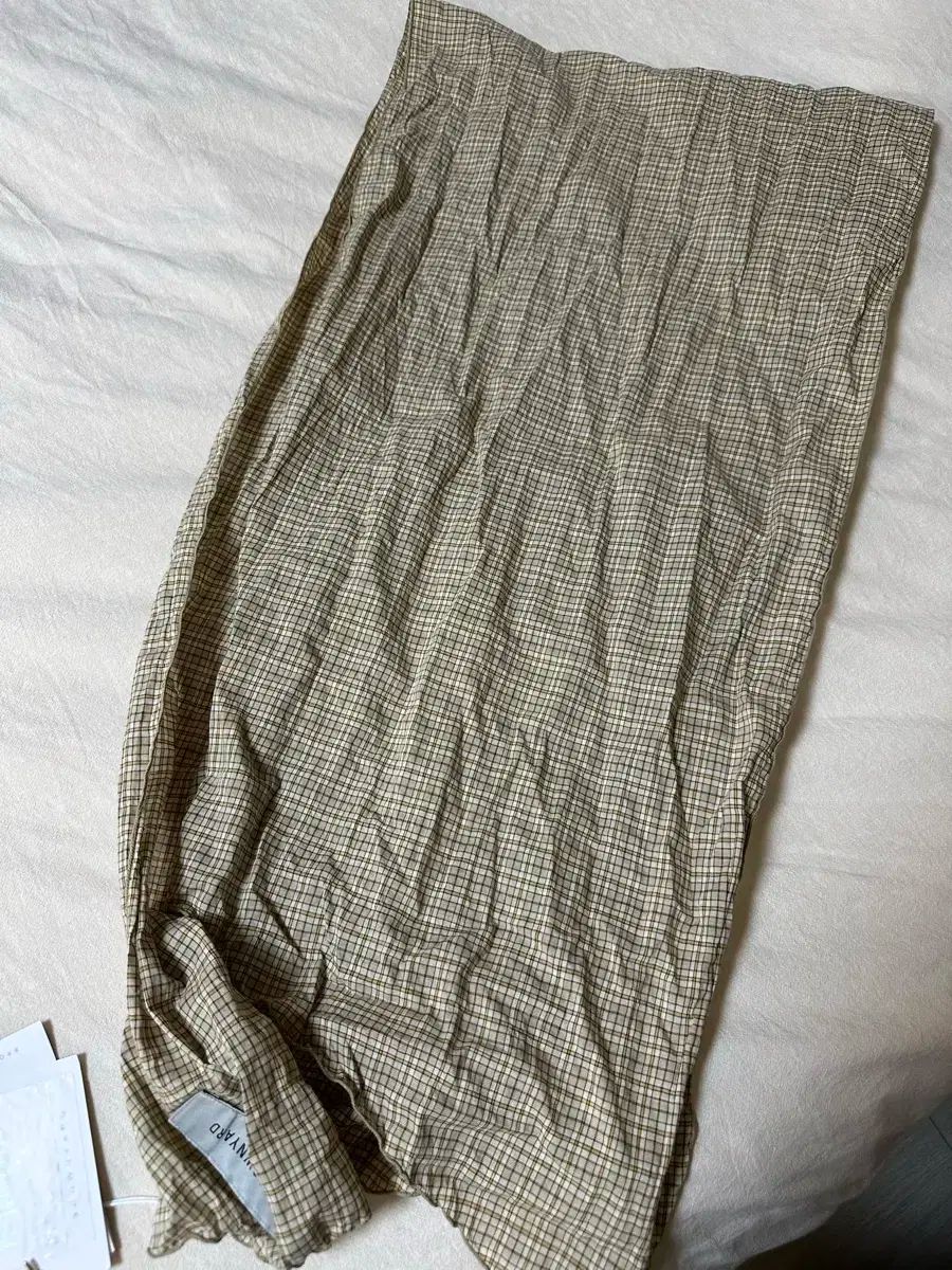 BROWNYARD ブラウンヤード ウォッシュド スカーフ ベージュ CHECK