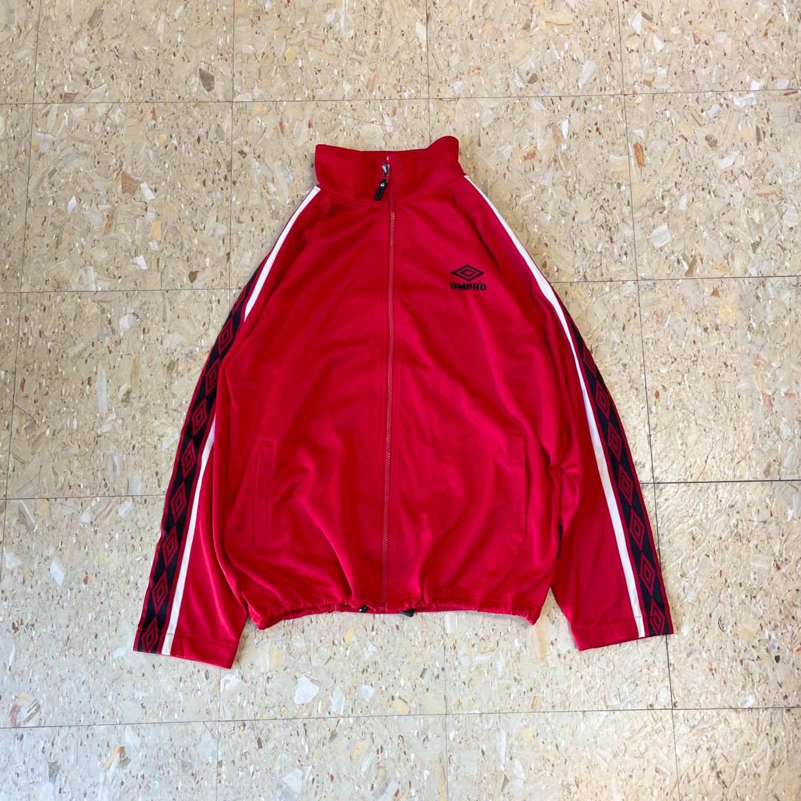 90s 【UMBRO】 アンブロ ジャージ セール中 フルジップ 赤 size.M