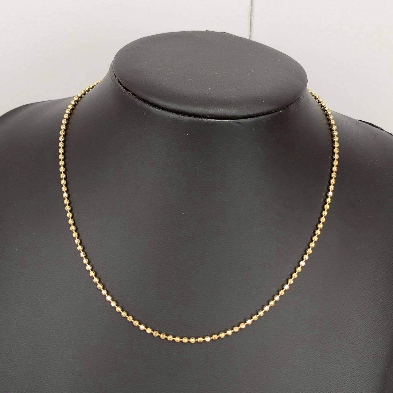 k18 刻印あり　ネックレス　ボールチェーン　18k 刻印あり　遺品整理 18金 K18 カットボールチェーン ネックレス 造幣局刻印 レディース