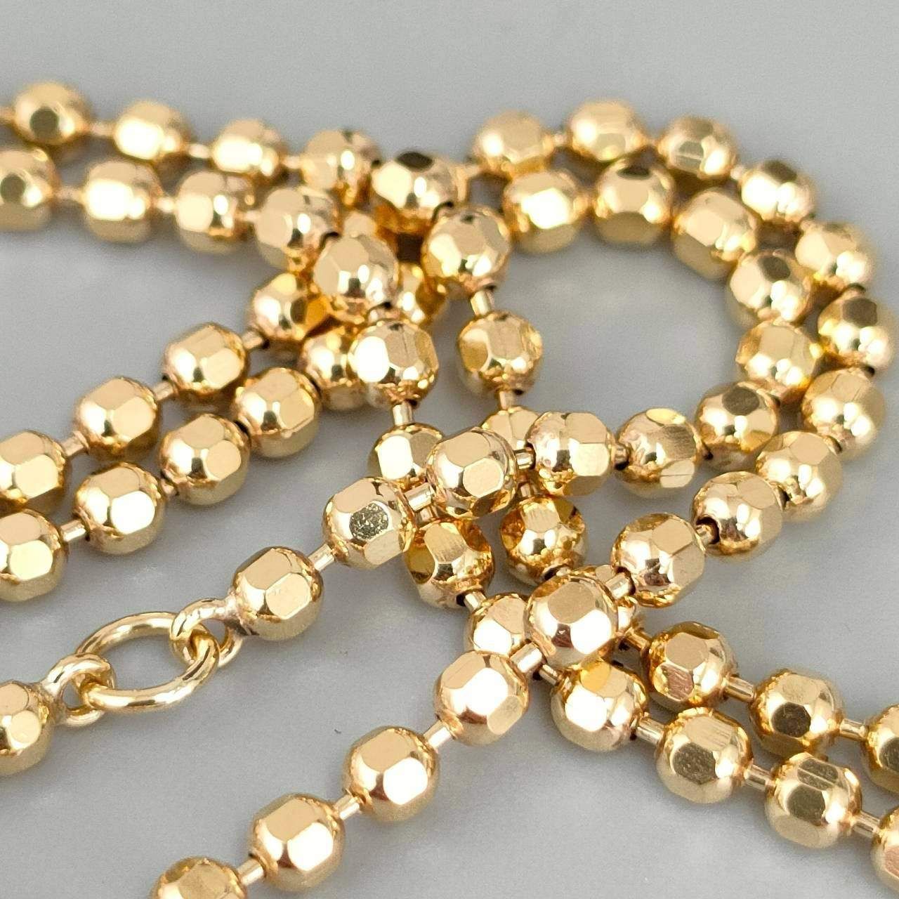 k18✨カットボール チェーン ネックレス 造幣局刻印 18金 50cm 18金 K18 カットボールチェーン ネックレス 造幣局刻印 レディース