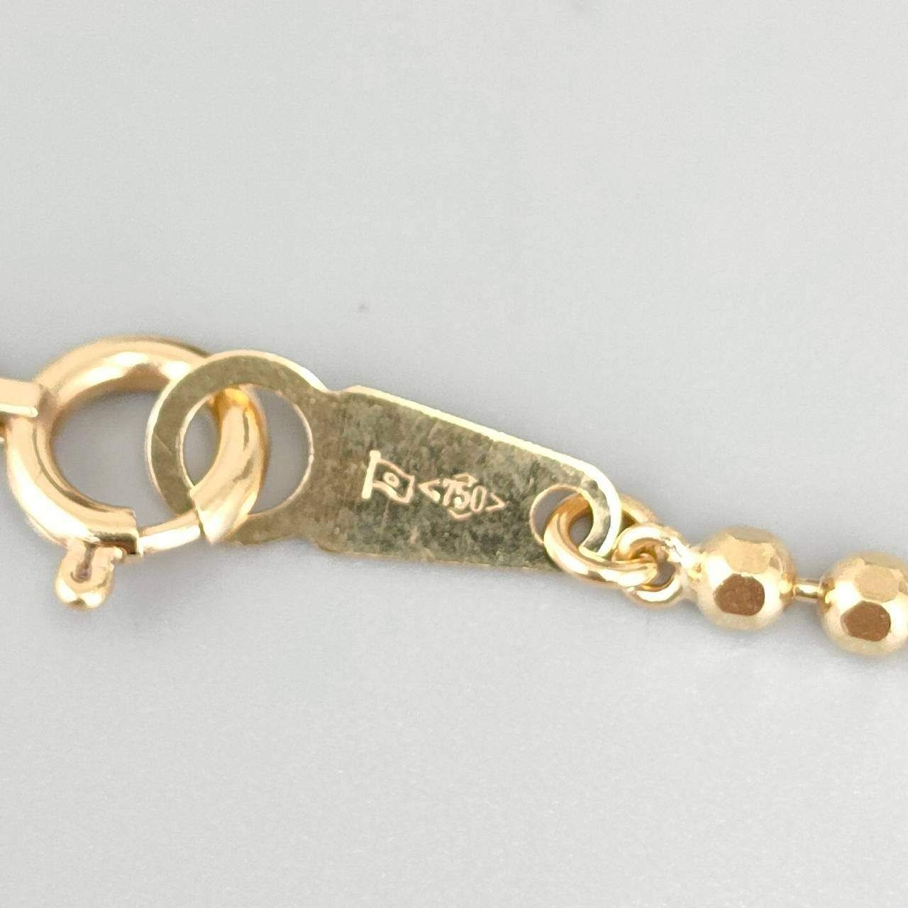 k18 刻印あり　ネックレス　ボールチェーン　18k 刻印あり　遺品整理 18金 K18 カットボールチェーン ネックレス 造幣局刻印 レディース