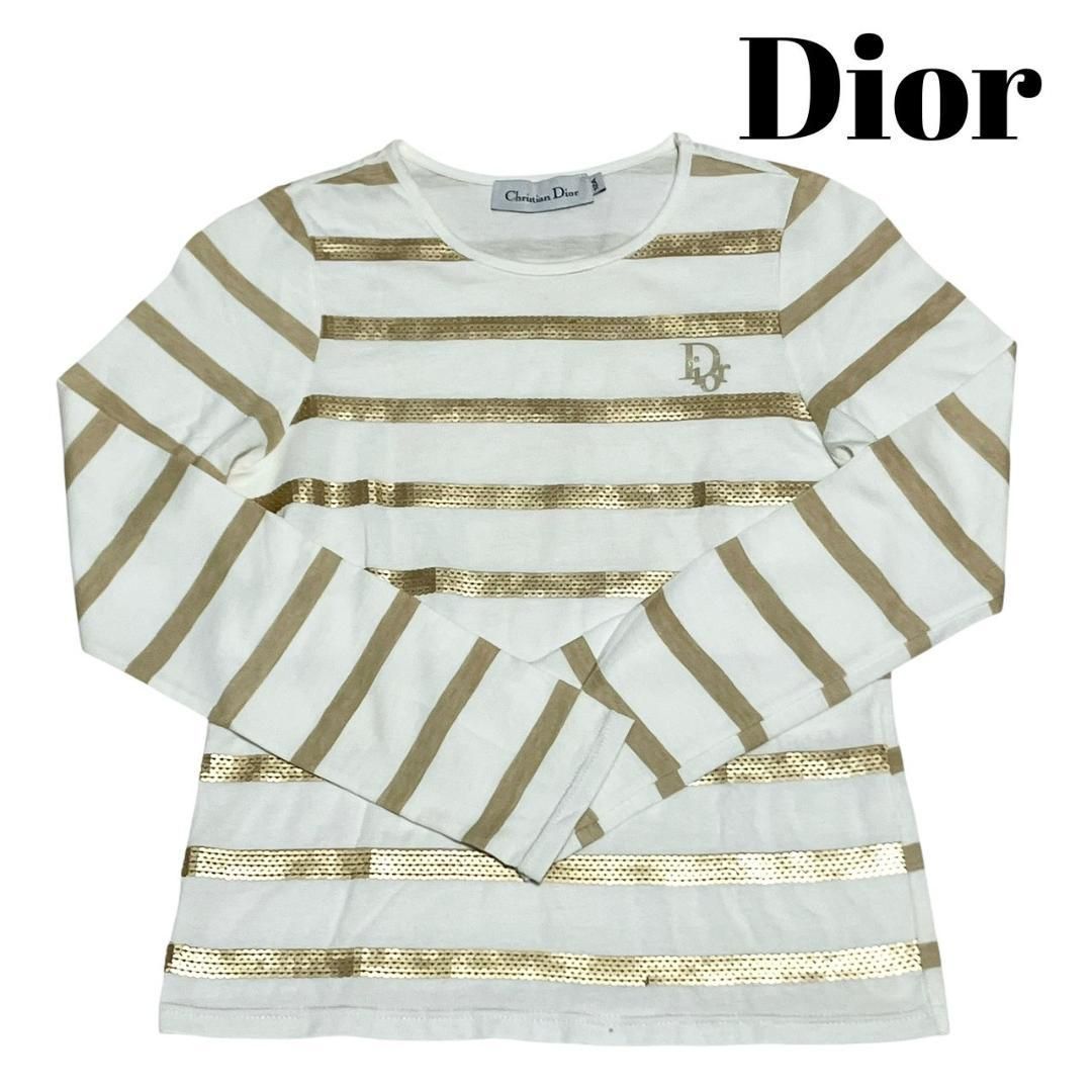 Christian Dior クリスチャンディオール　カットソー　長袖Tシャツ Christian Dior カットソー Tシャツ 長袖 ボーダー ディオール - メルカリ