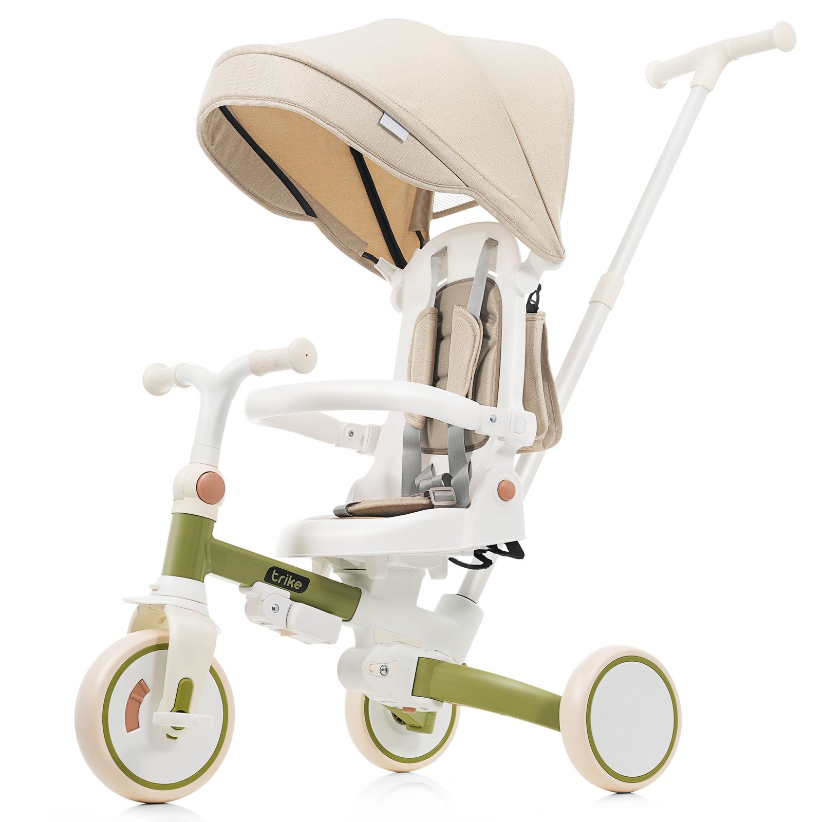 三輪車 子供用三輪車 折りたたみ 手押し かじとり 7in1 7WAY 1歳 2歳 3