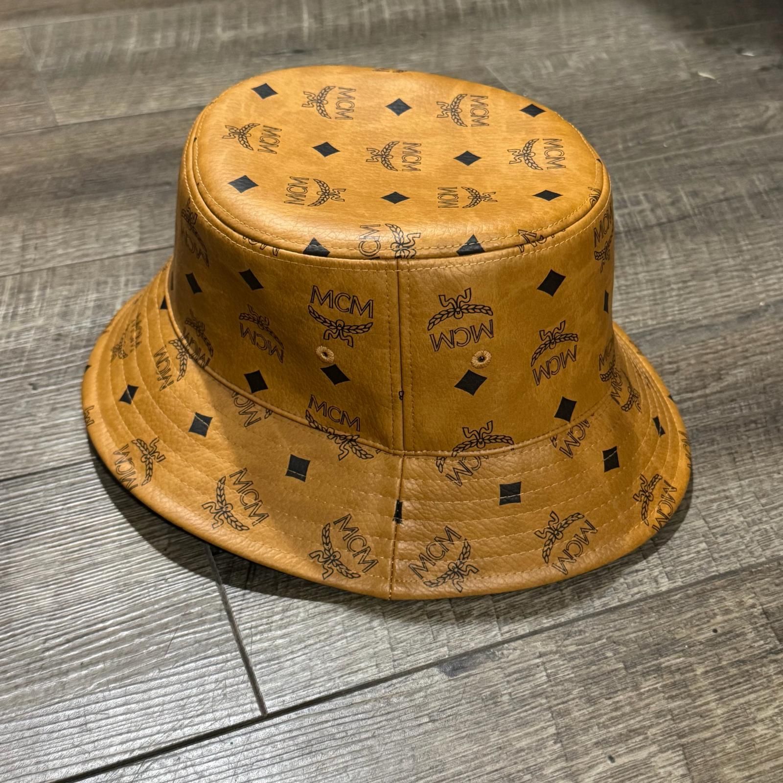 参考上代49500円 MCM バケットハット 総柄ハット 帽子 エム・シー