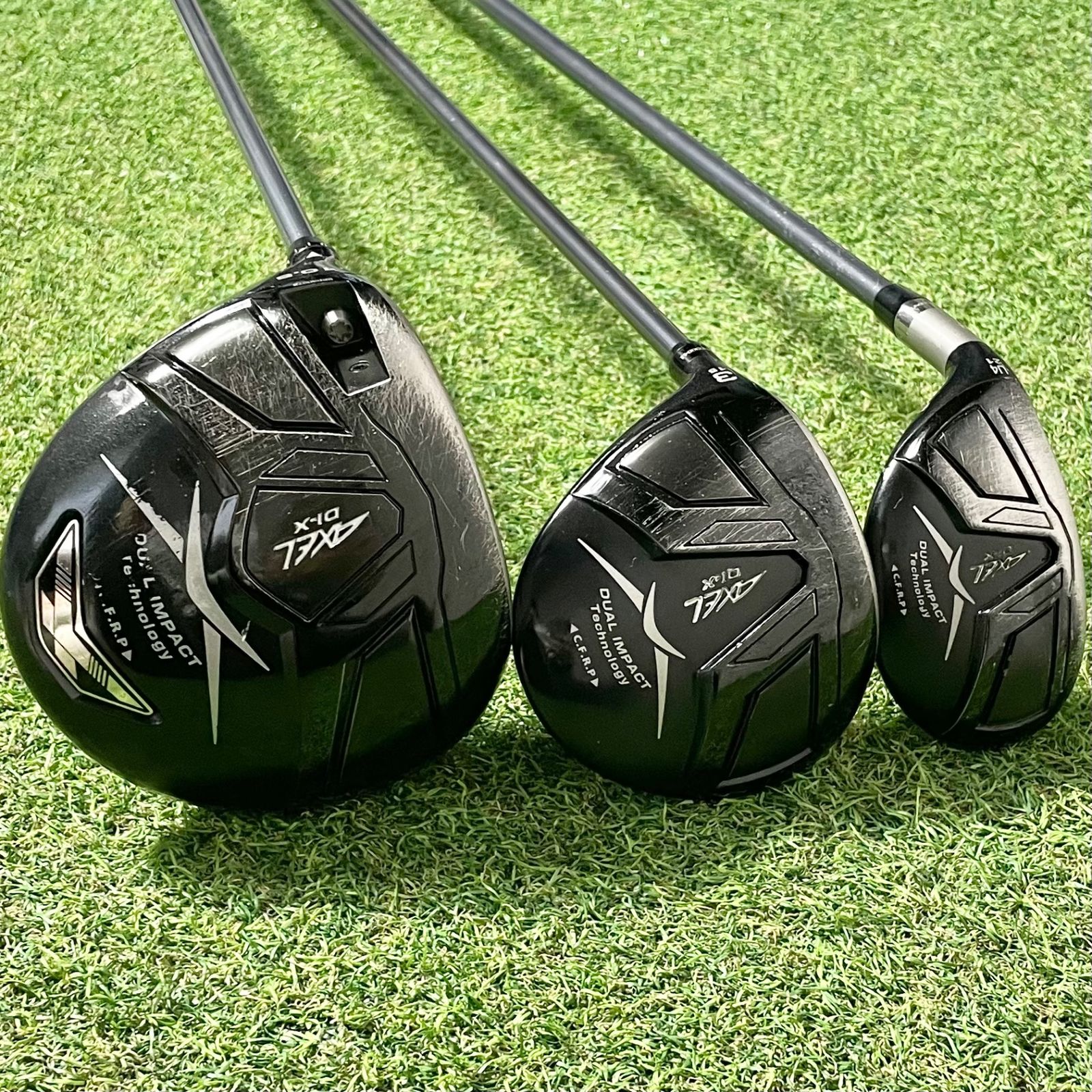 レフティ TSURUYA AXEL DI-X 1 W 3 4 U メンズ R 左 ツルヤ アクセル 3本セット 左利き用 左用 FW UT