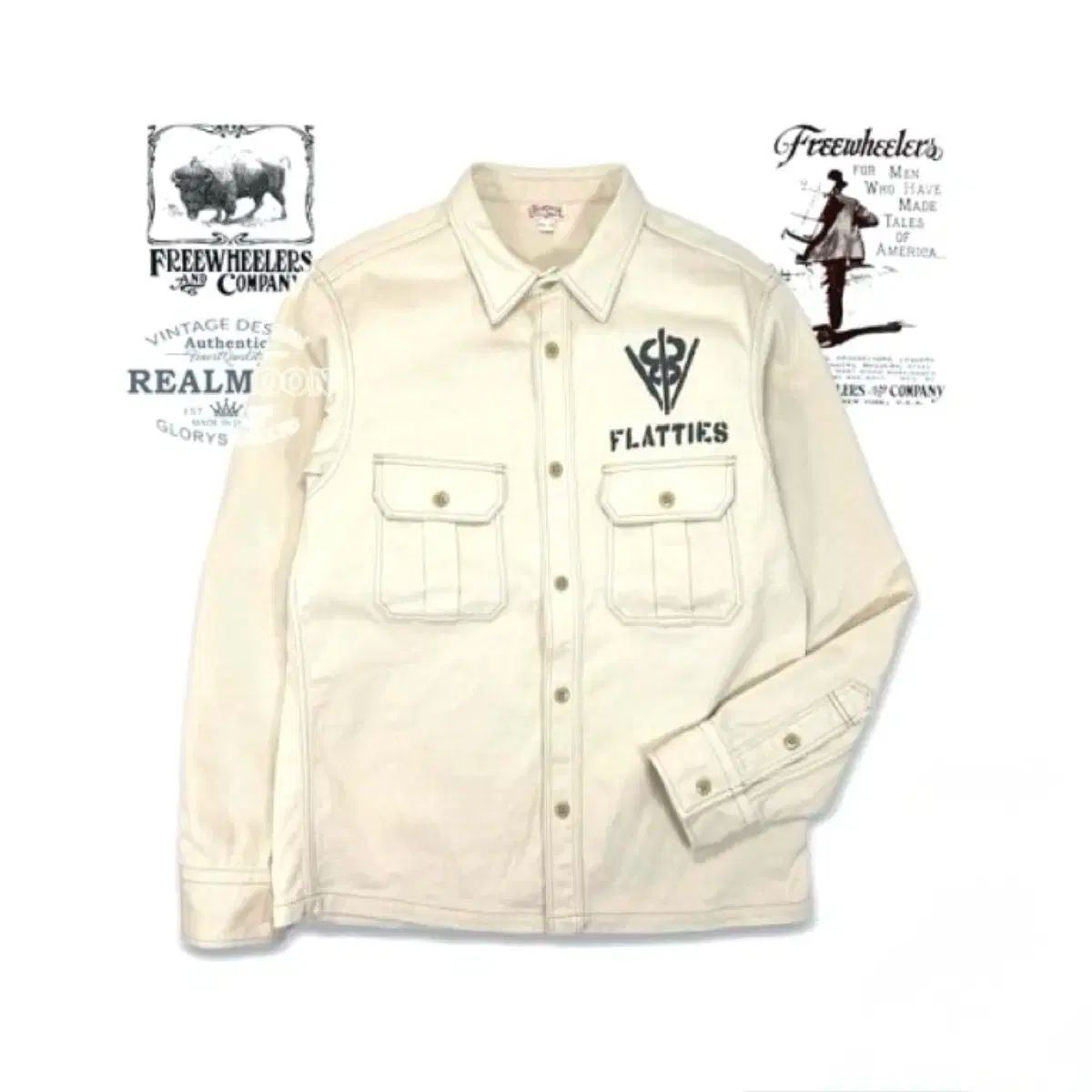 16 WHEELERS V8 FLATTIE ワークシャツ