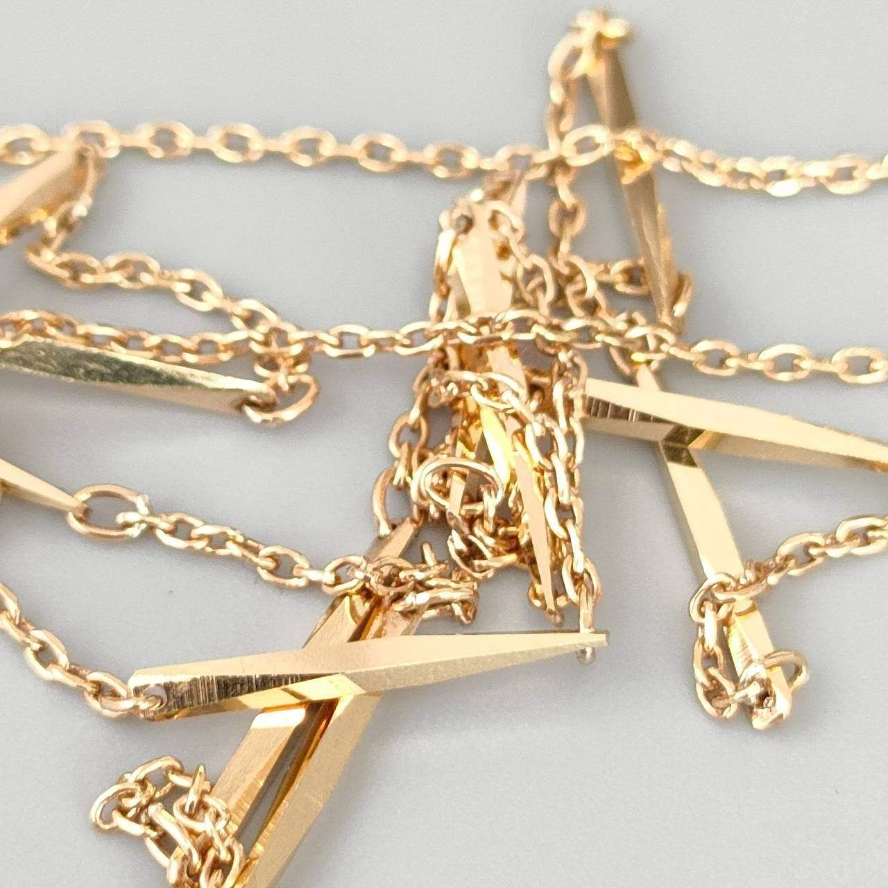 K18ネックレス切子チェーンネックレス刻印あり K18/18金 切子ネックレス チェーン 首回り39.5cm 4.4g 造幣局検定刻印