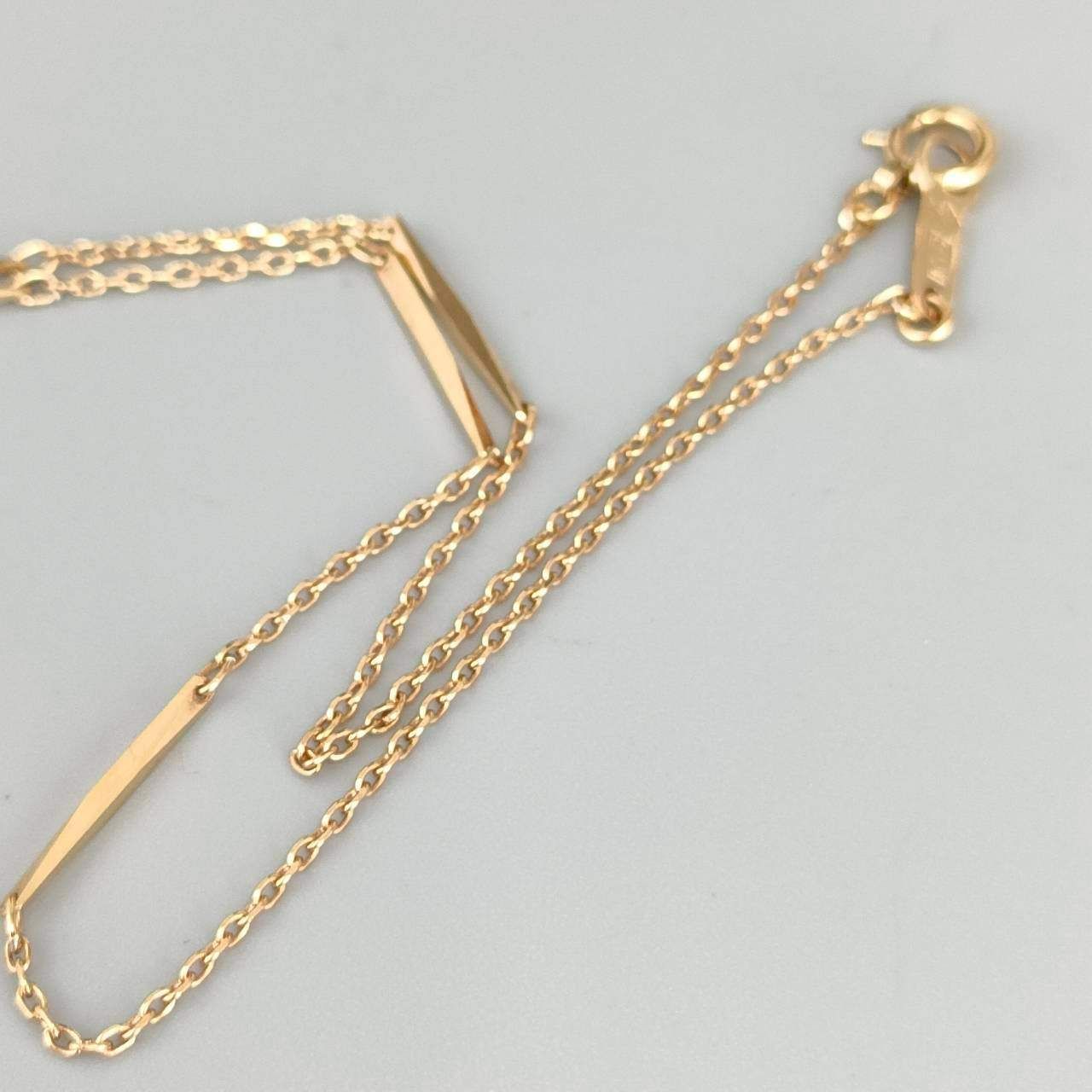 18金 K18 切子チェーン ネックレス 造幣局刻印 レディース 2.66g 42.5