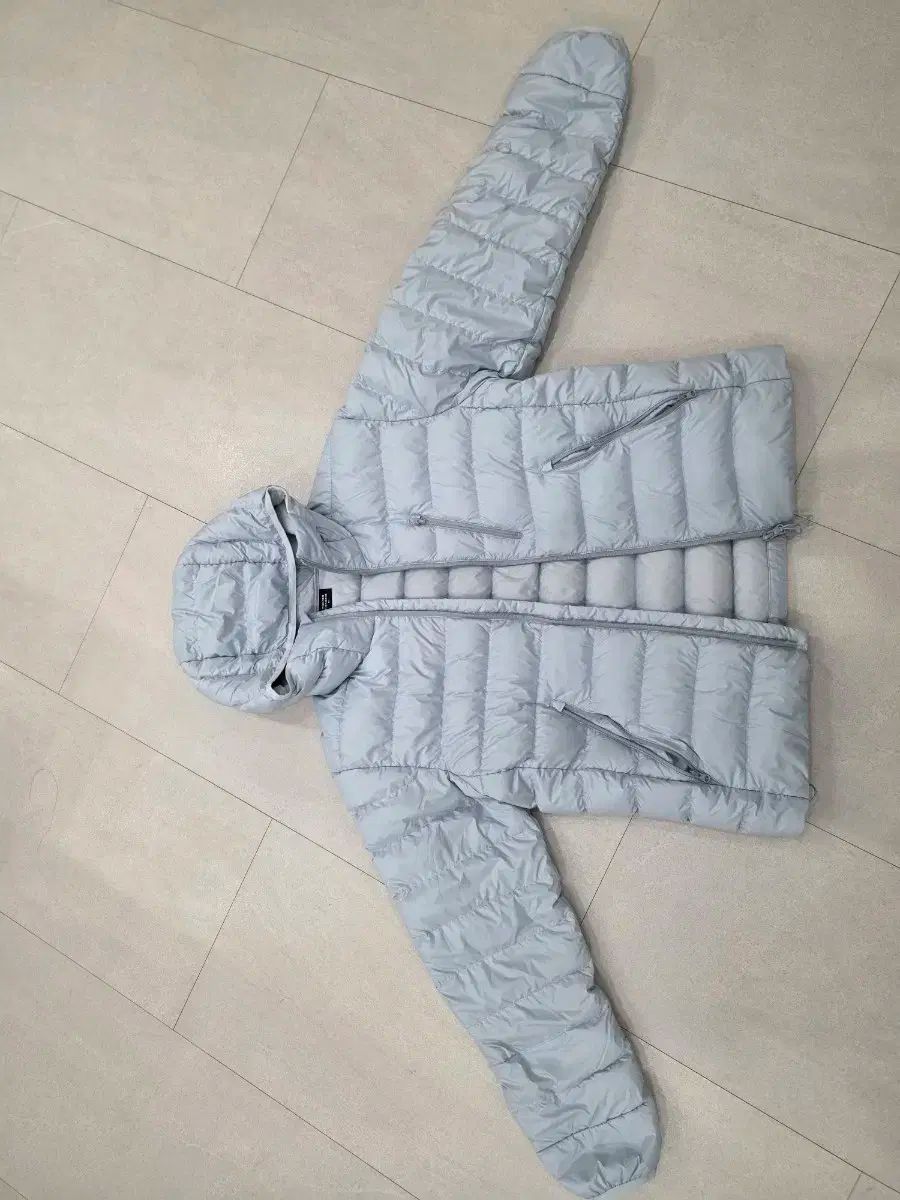 MUSINSA シティ レジャー フーディー ライト ダウン ジャケット クラウディ ブルー M