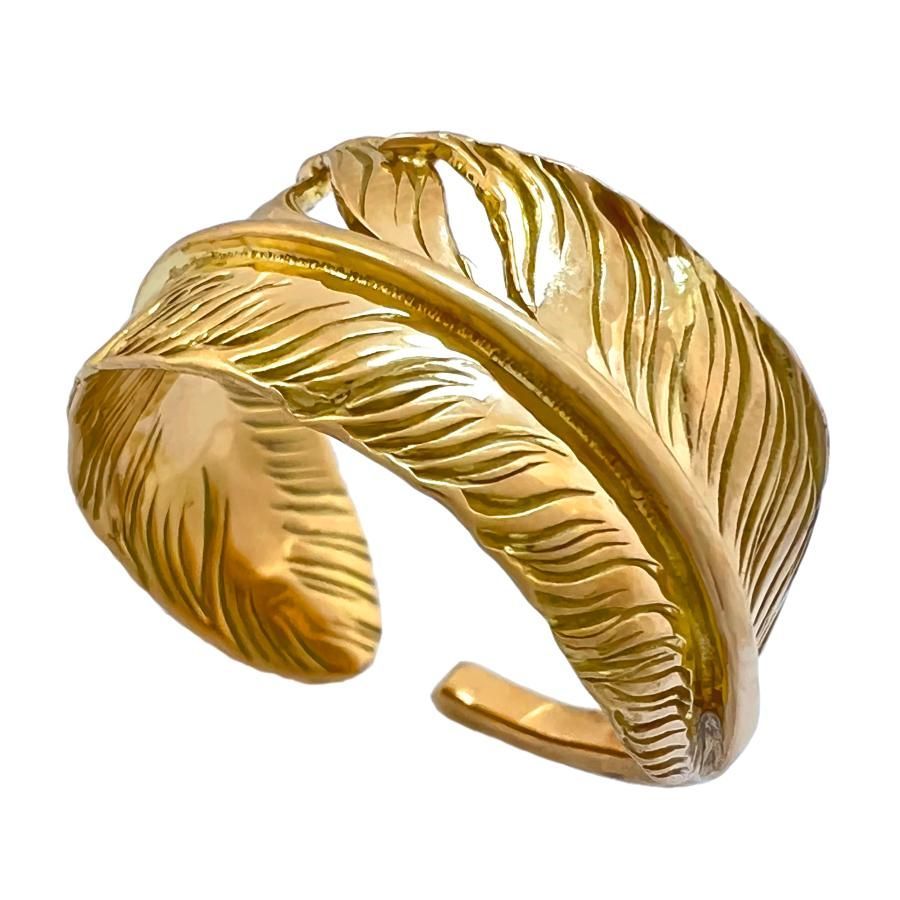 ARIZONA DOM アリゾナフリーダム リング 全金 フェザー イーグル K18 YG 7号 指輪