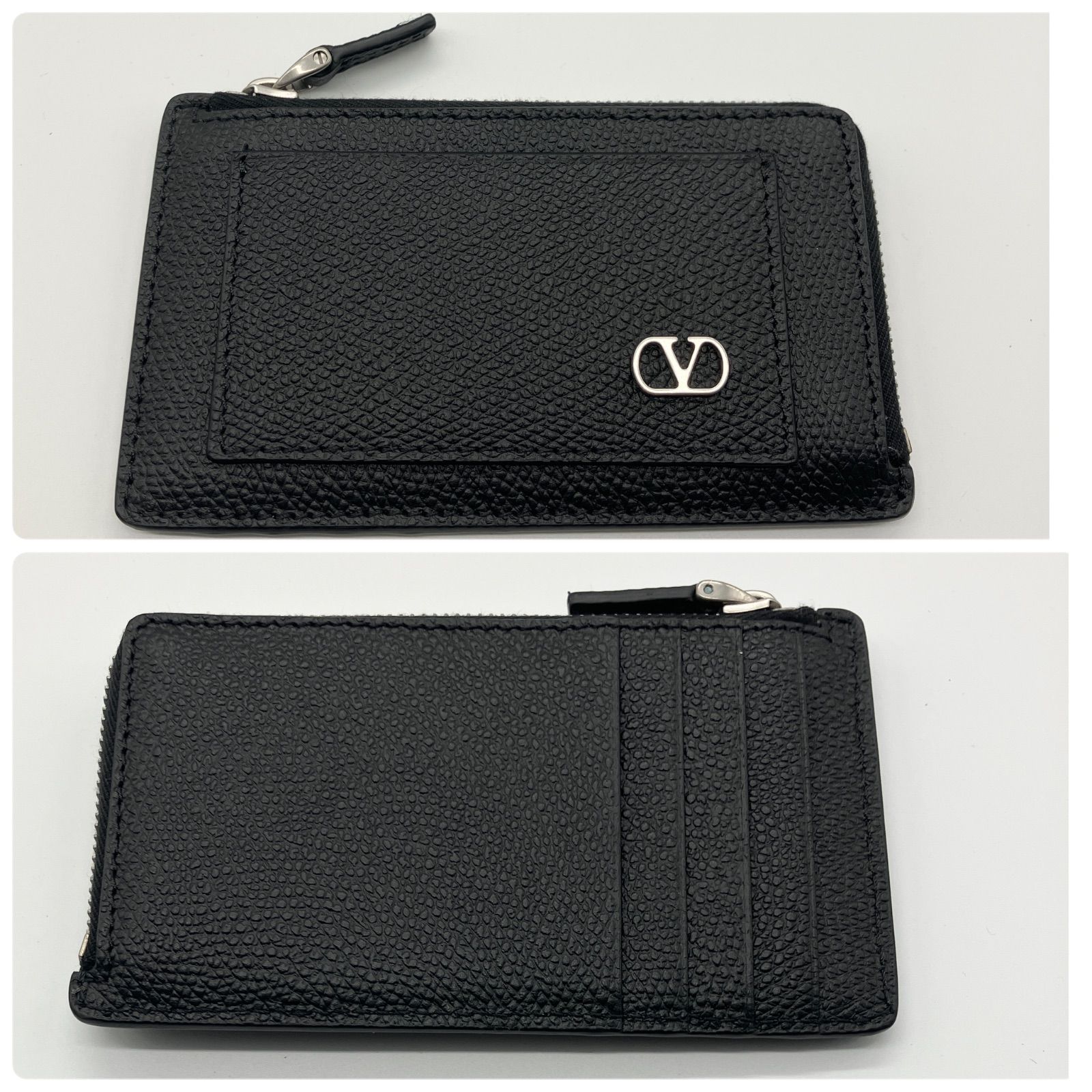 VALENTINO GARAVANI ヴァレンティノガラヴァーニ ブラックレザー カードホルダー