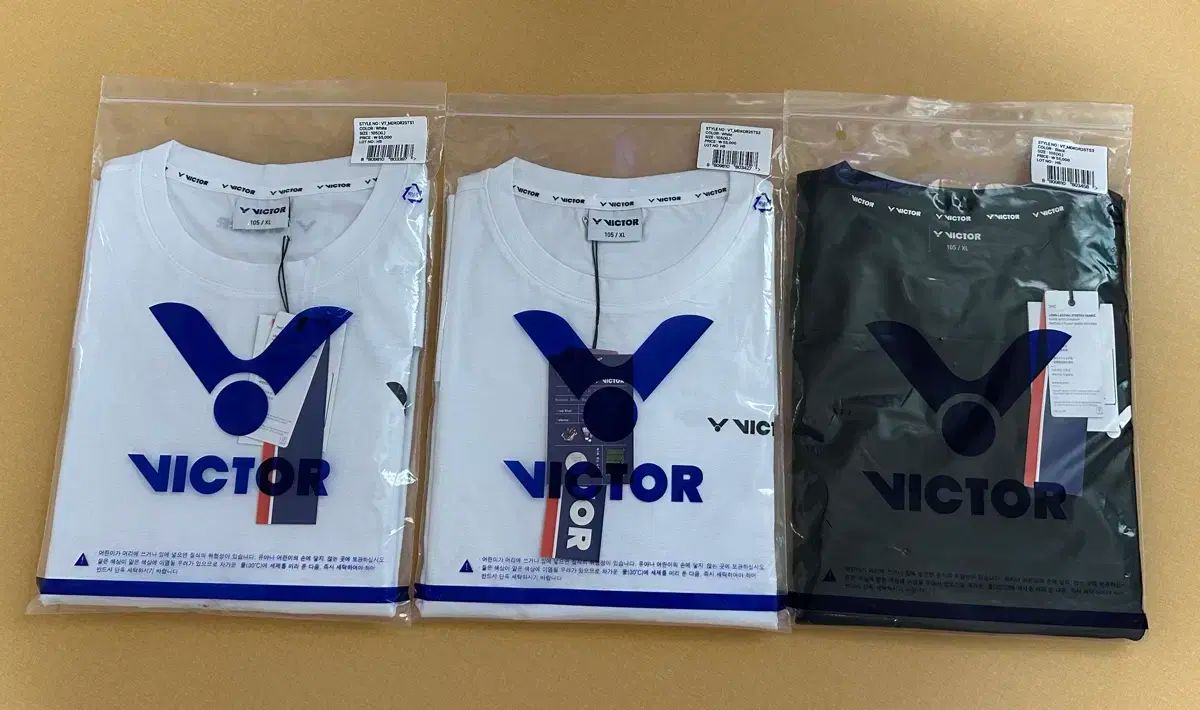 VICTOR SUWON KOREAオープン 半袖Tシャツ 3種セット XL