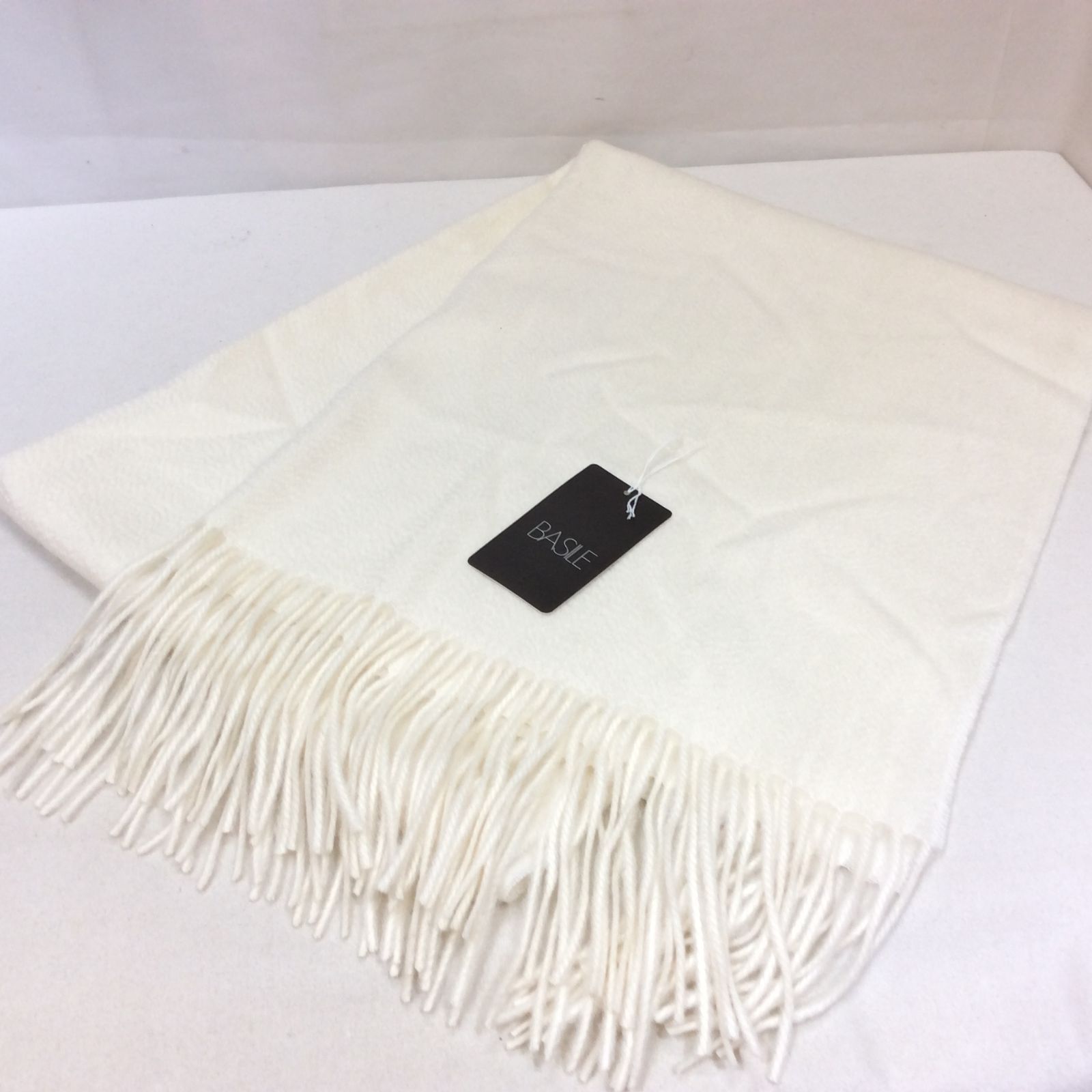 BASILE バジーレ カシミヤ95 毛5 ストール ホワイト