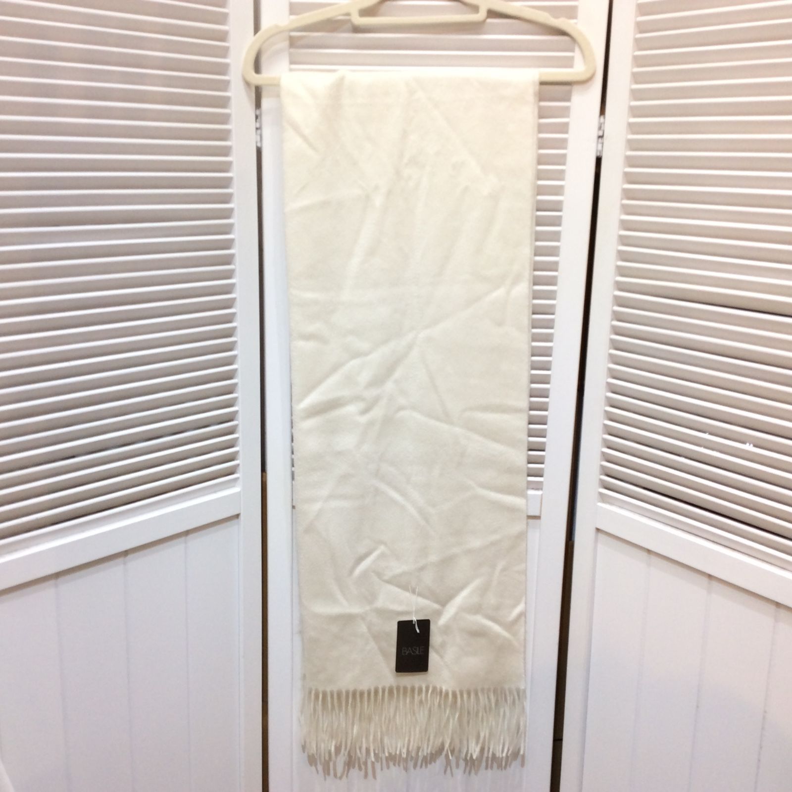 BASILE バジーレ カシミヤ95 毛5 ストール ホワイト