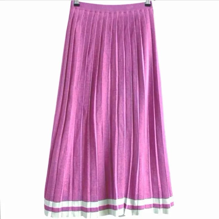 新品 PAMEO POSE パメオポーズ ニット プリーツ ロングスカート F