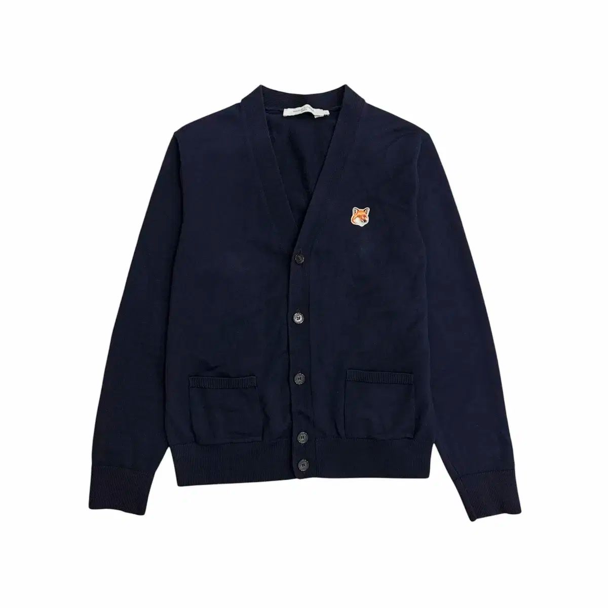 メゾンキツネ ネイビー ニット カーディガン s