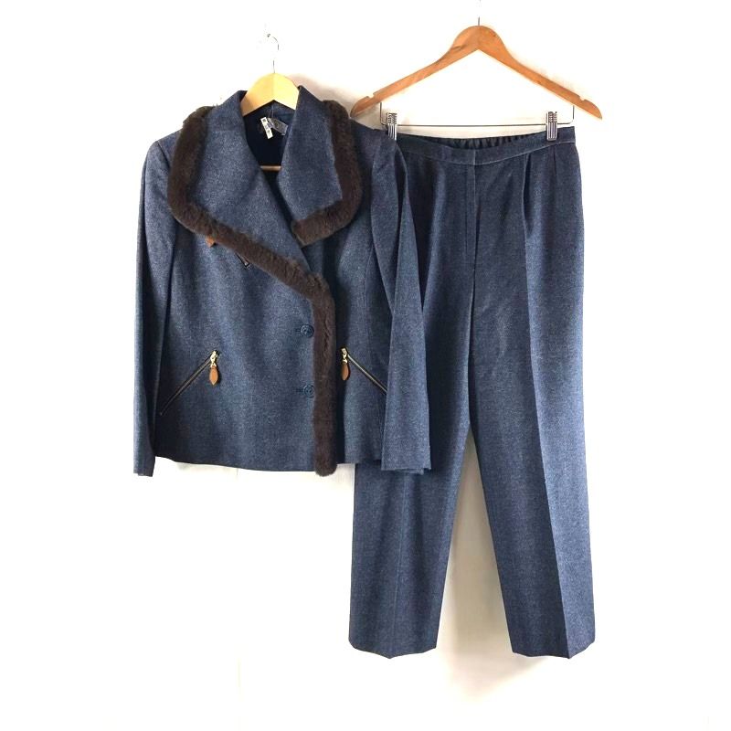 ブルネロクチネリ レザーベスト ジッパー 42 XL相当 ブラウン系 本革