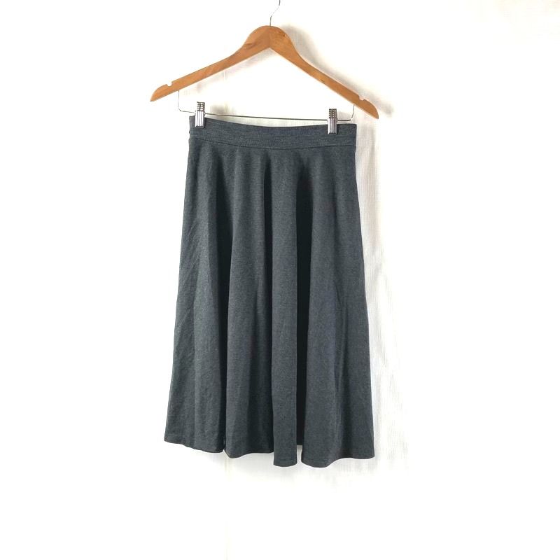 レリアン leilian スカート フ ウエストゴム チャコールグレー系 13サイズ 978791