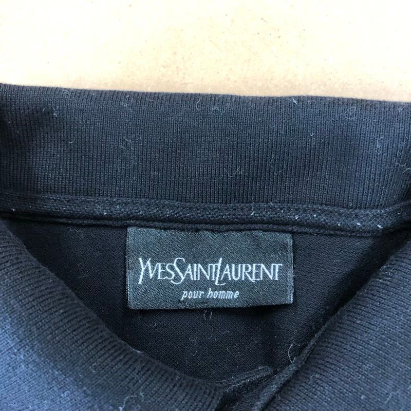 イヴサンローラン Yves Saint Laurent ポロシャツ 長袖 胸元ワン