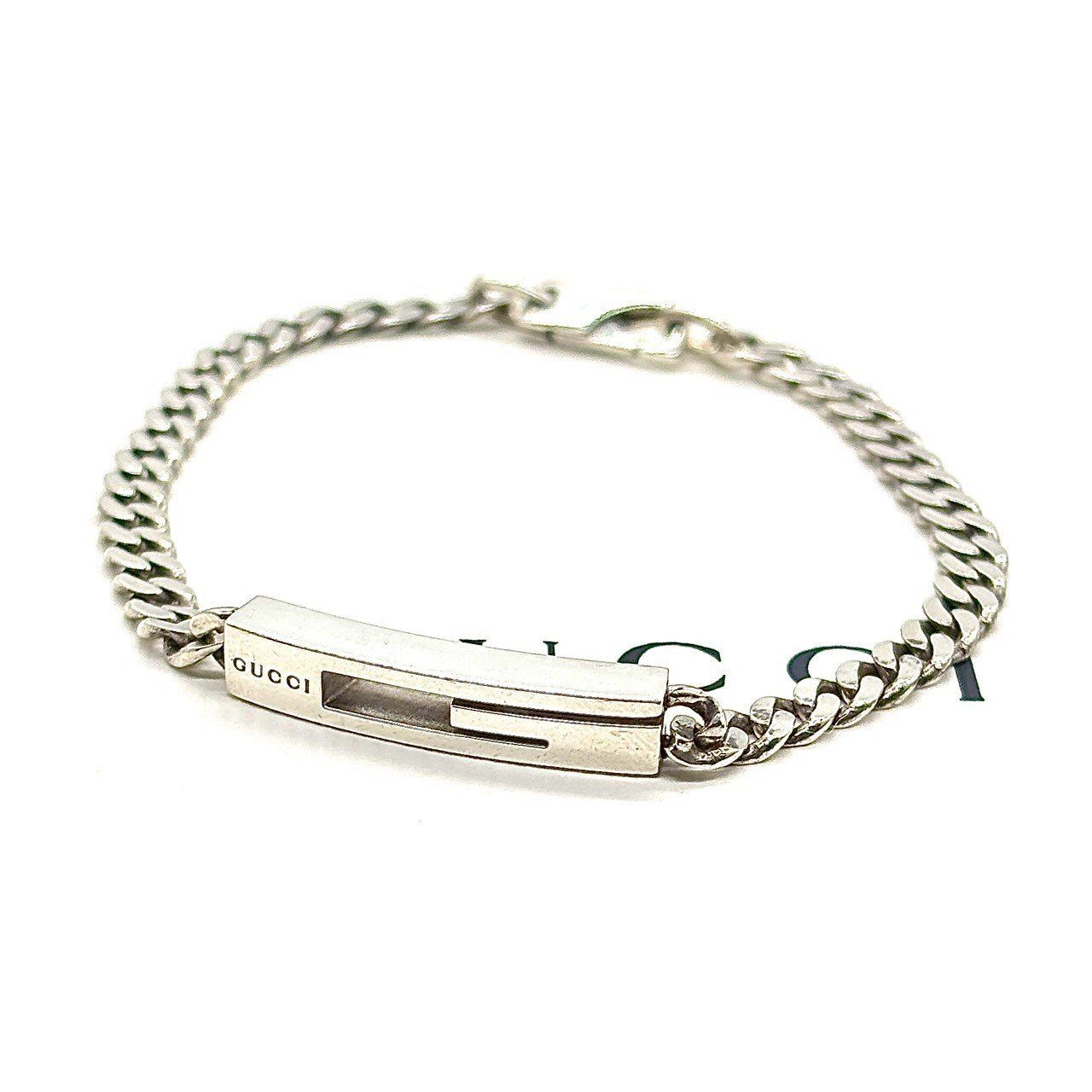 存在感で魅せる】 GUCCI グッチ チェーンブレスレット 喜平 Ag925