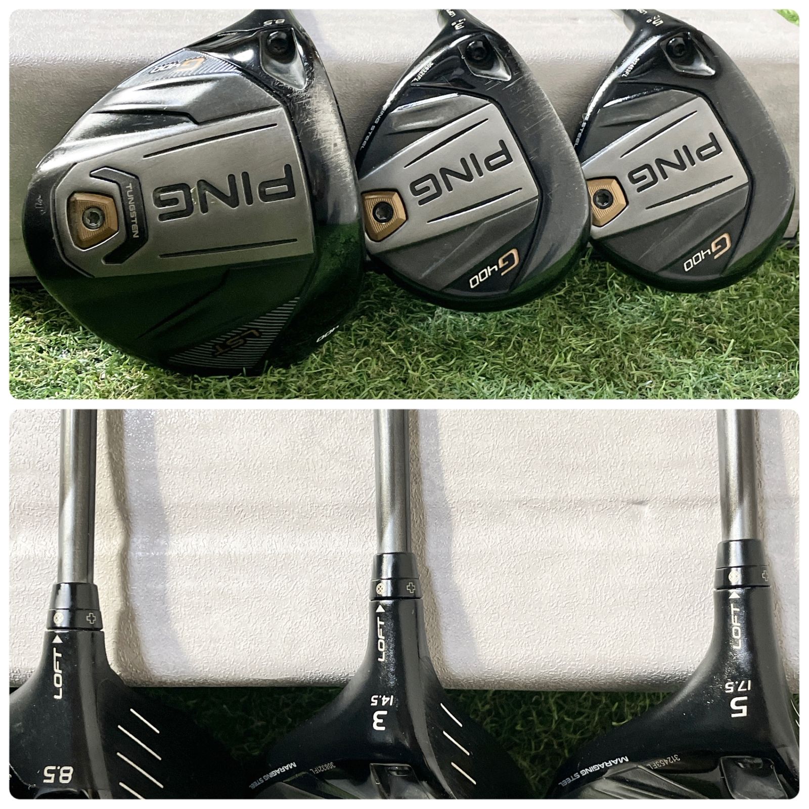 PING G400クラブセット&パーリーゲイツキャディーバック付 貴重レフティ】PING G400 ゴルフクラブセット 11本 S メンズ 左 ピン G