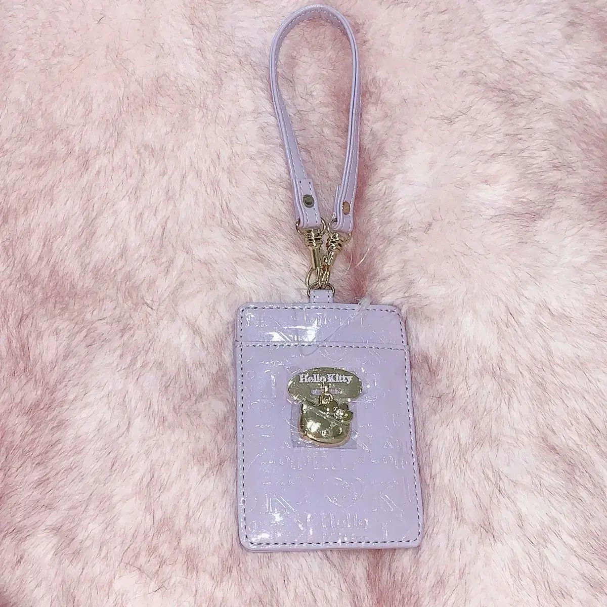 ハローキティ ライトパープル カードウォレット