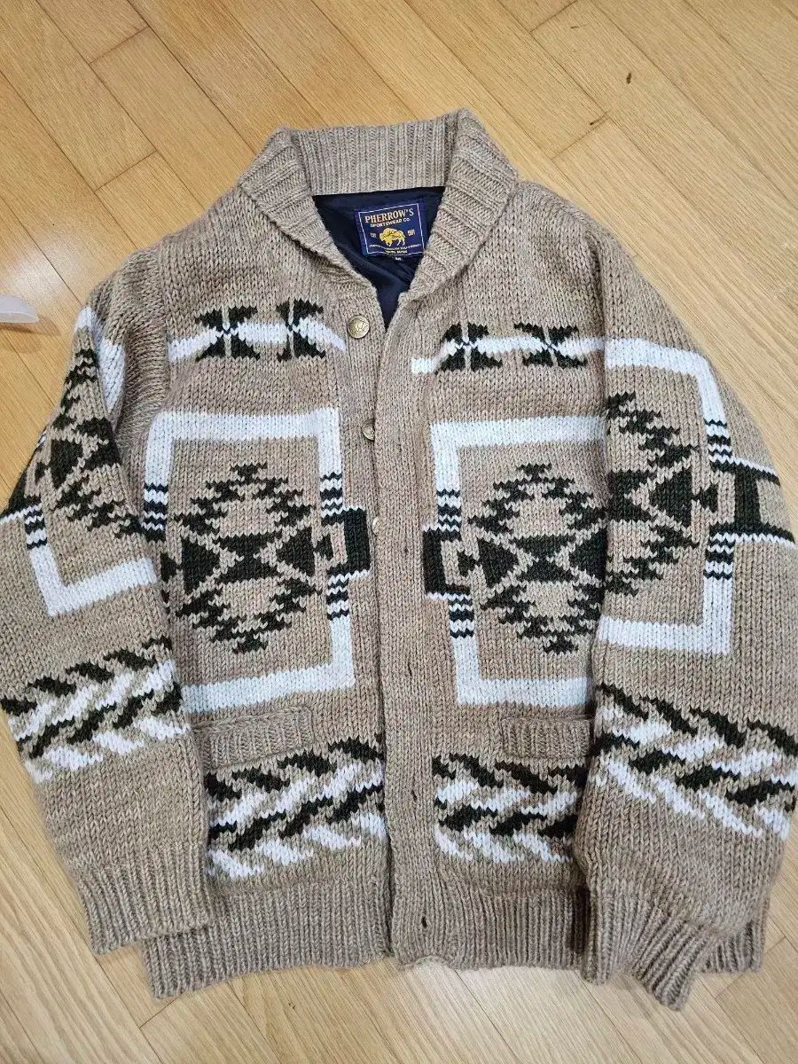 Pherrow s カウチン ニットカーディガン