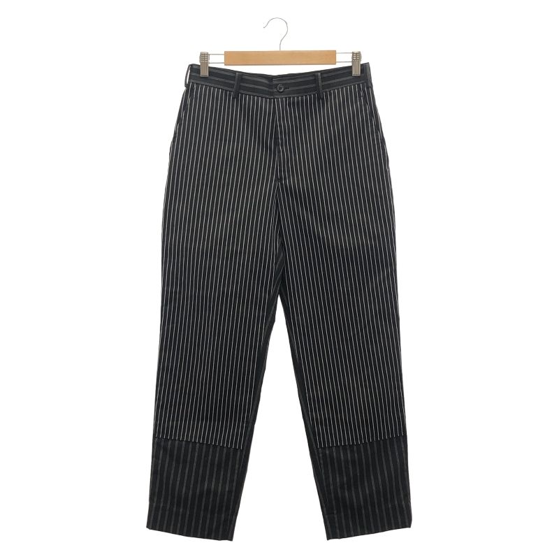 COMME des GARCONS ストライプ スラックス サイズM 黒 1E-P012 コムデギャルソン 91