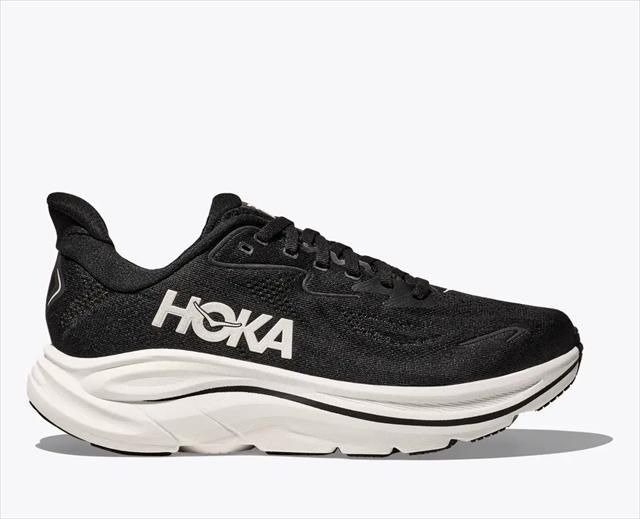HOKA ONE ONE ホカ オネオネ W CLIFTON 10 1162031 BLACK WHITE レディース ウイメンズ クリフトン10 幅B 厚底 ランニングシューズ マラソン ジョギング ロード ランシュー スニーカー 靴 クッション ウ