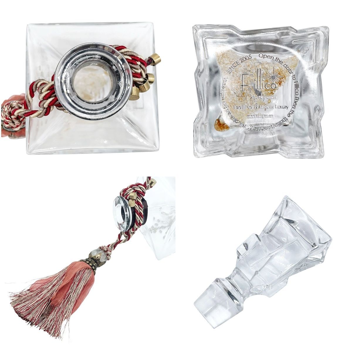 ウイスキーグラス2個セット 飾りボトル