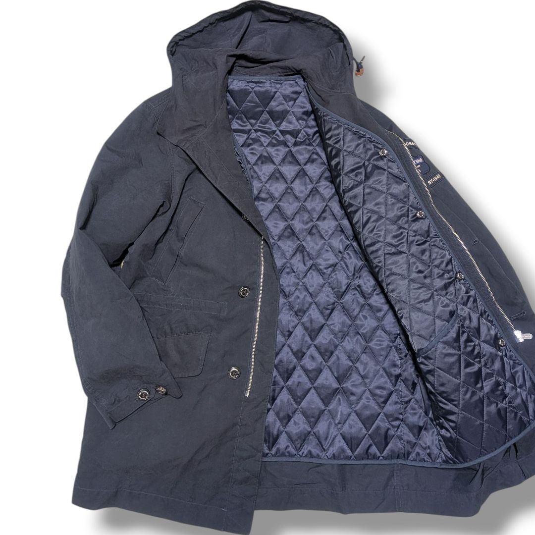 近年モデル 3way VAN JAC ヴァンヂャケット モッズコート M-51系 ミリタリー フード付き 中綿キルティングライナー付き フーデッドコート 黒系 L ワッペン 防寒 アウター メンズ