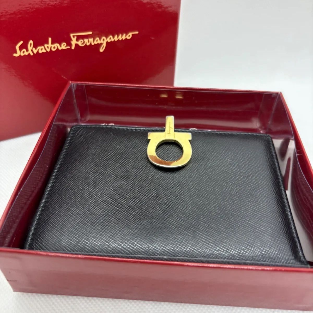 Salvatore Ferragamo サルヴァトーレ フェラガモ 二つ折り 財布 レザー ガンチーニ